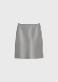 PANELED LEATHER SKIRT