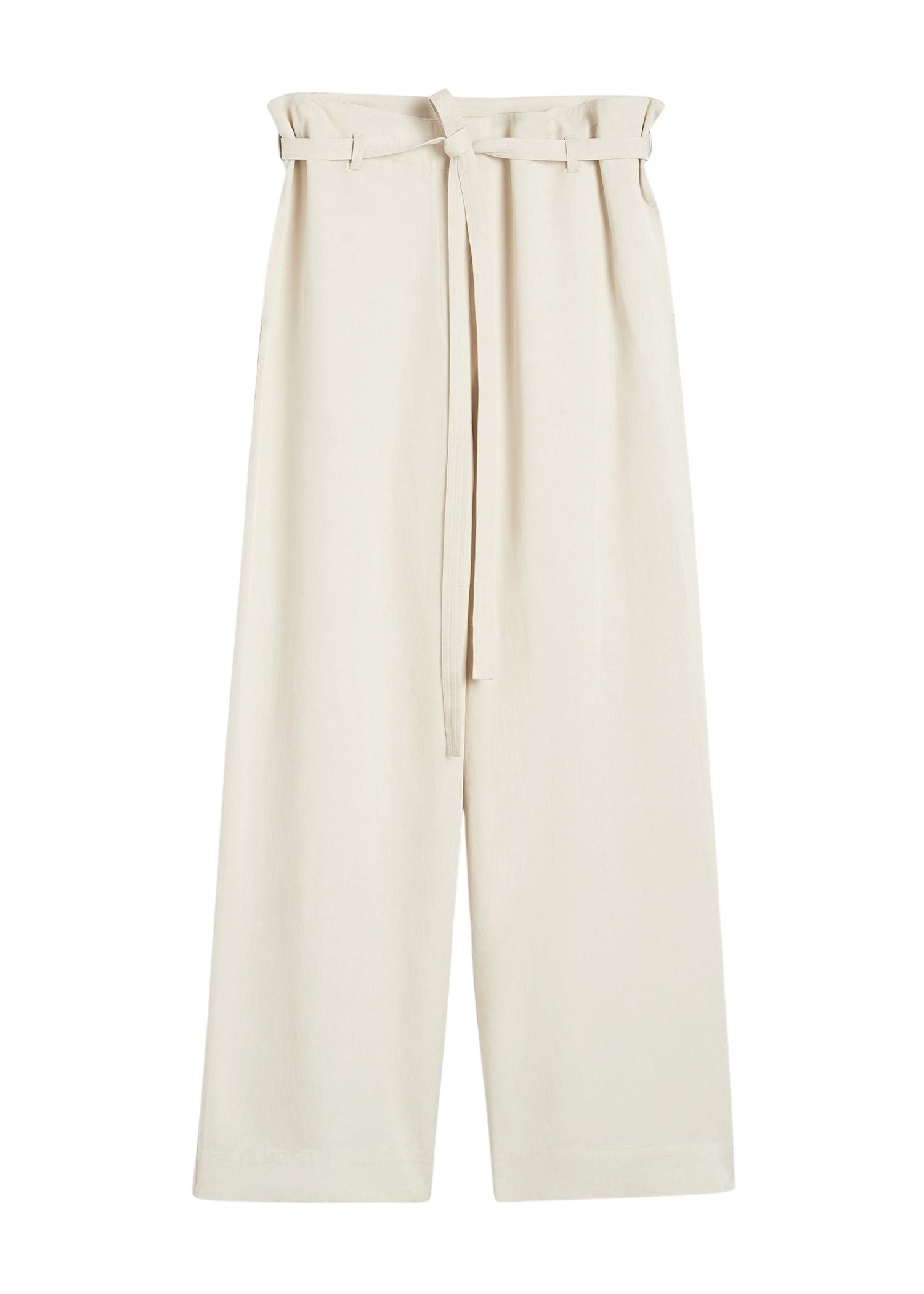 FLUID TIE-WAIST TROUSERS