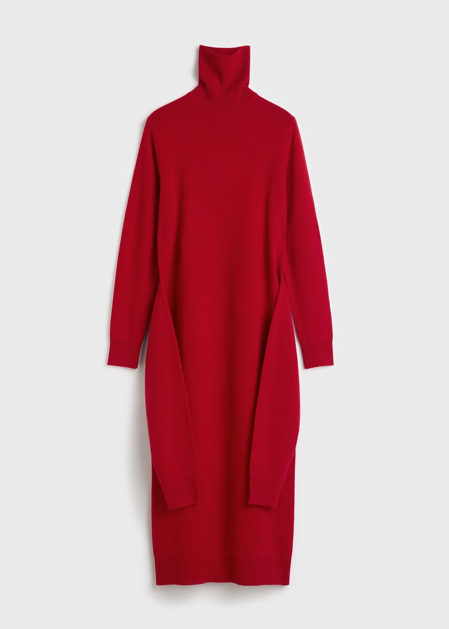 DOUBLE-SLEEVE TURTLENECK DRESS