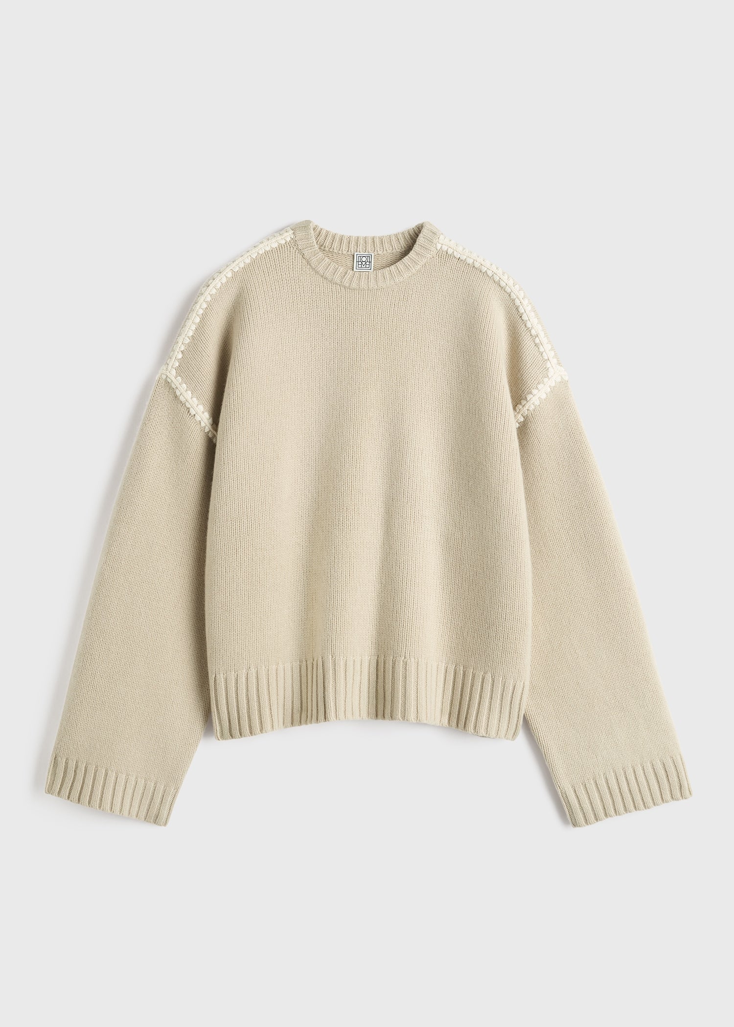 EMBROIDERED WOOL CASHMERE KNIT