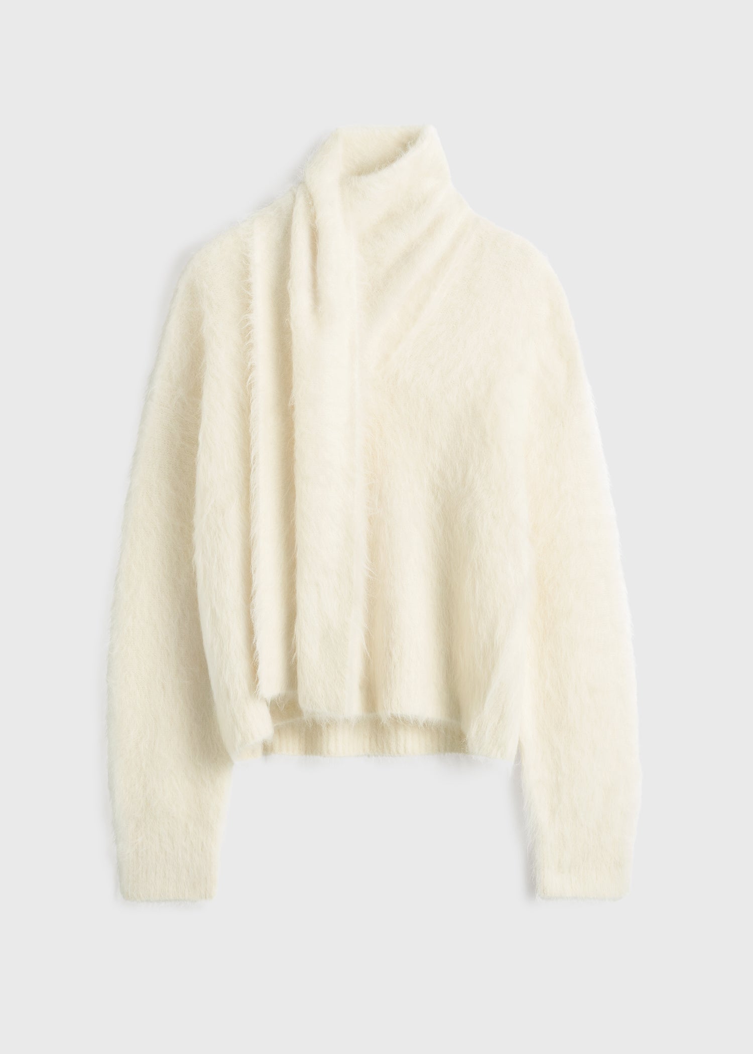 DRAPED-SCARF KNIT