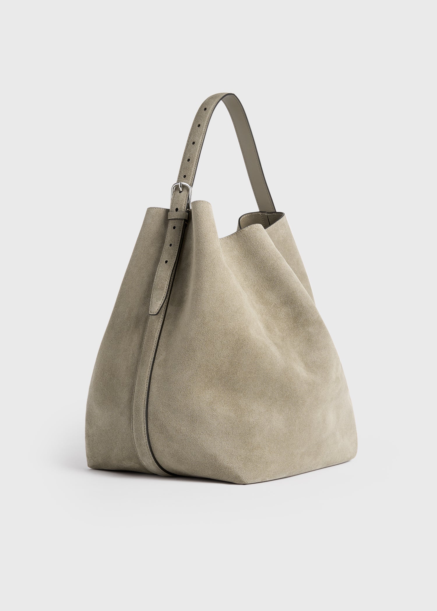 SUEDE BELTED TOTE