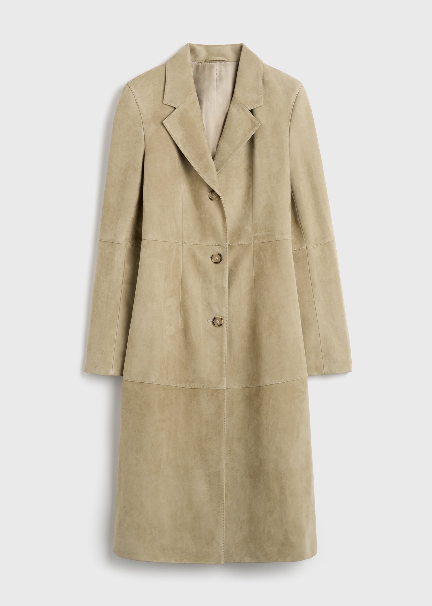CINCHED SUEDE COAT