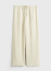 WOVEN STRIPE DRAWSTRING TROUSERS