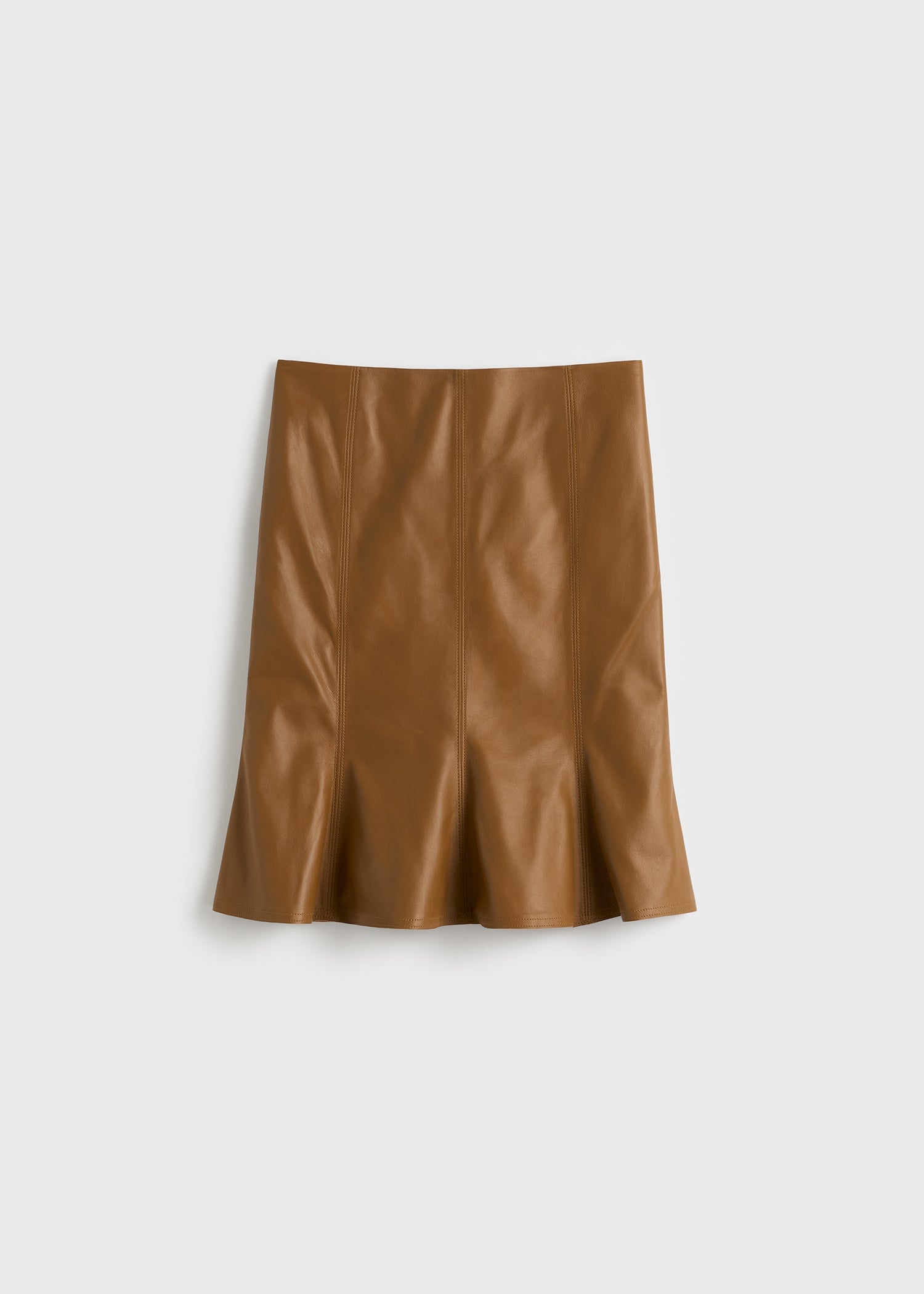 FLUTED LEATHER SKIRT