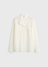 OVERLAPPING COLLAR BLOUSE