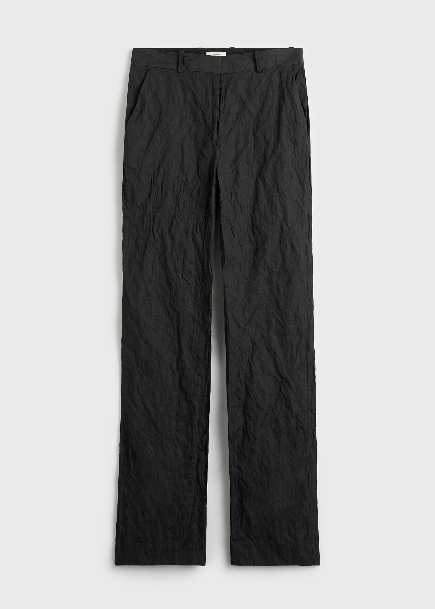 CRINKLED COTTON TROUSERS