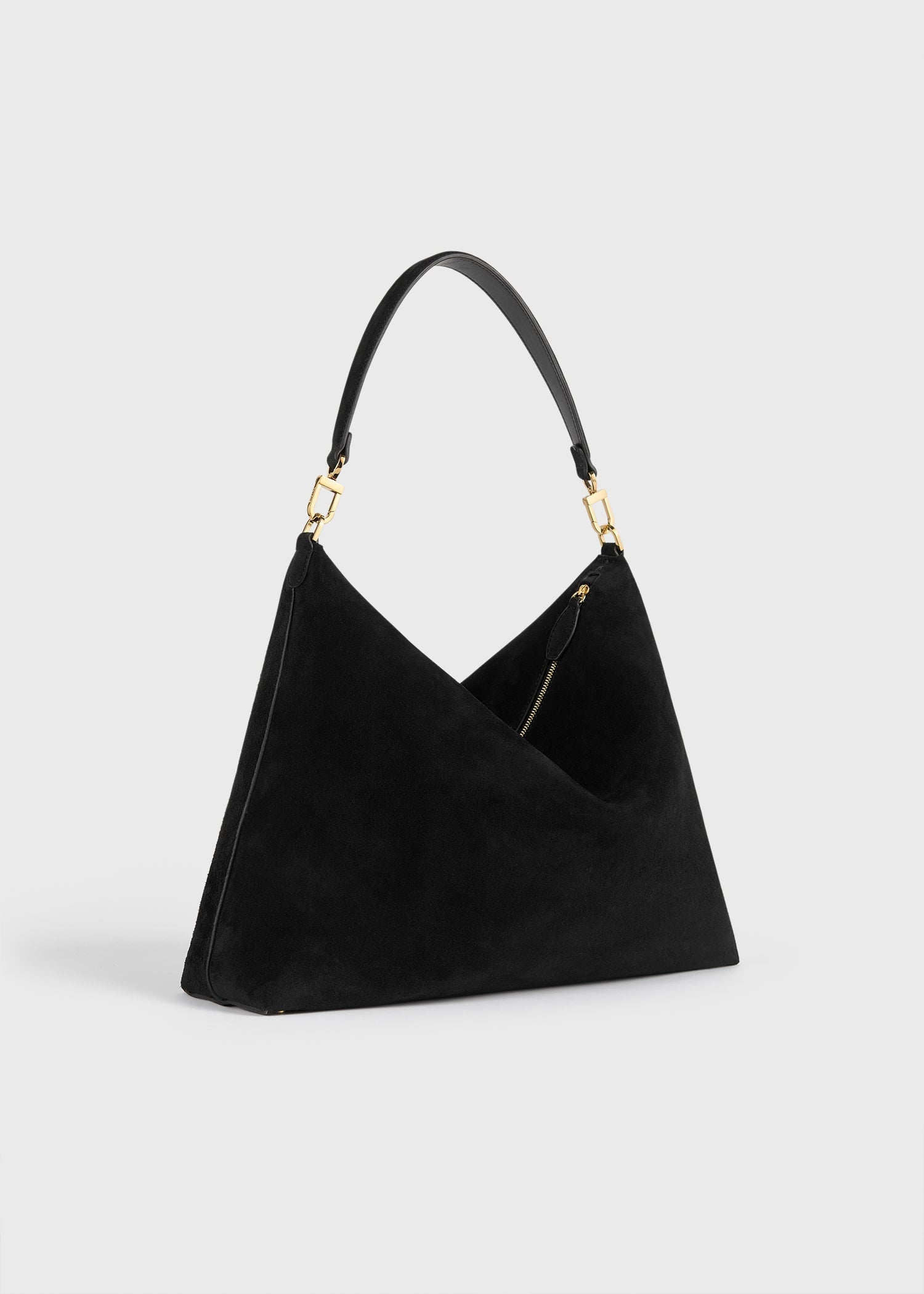 MEDIUM BEVEL SUEDE BAG