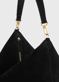 MEDIUM BEVEL SUEDE BAG
