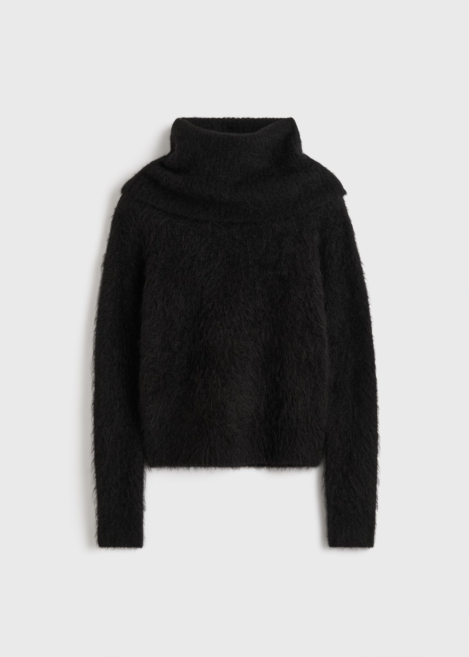 FUNNEL ALPACA-BLEND KNIT
