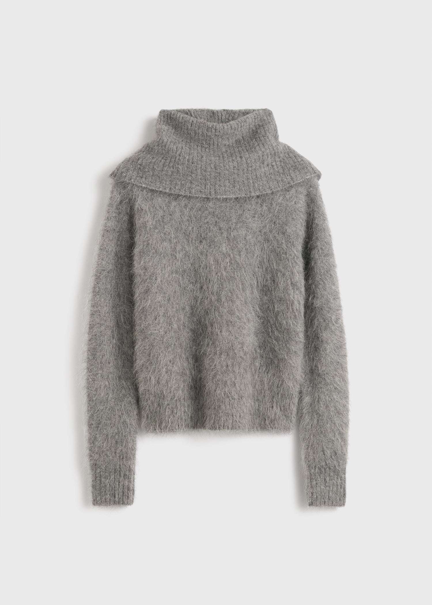 FUNNEL ALPACA-BLEND KNIT