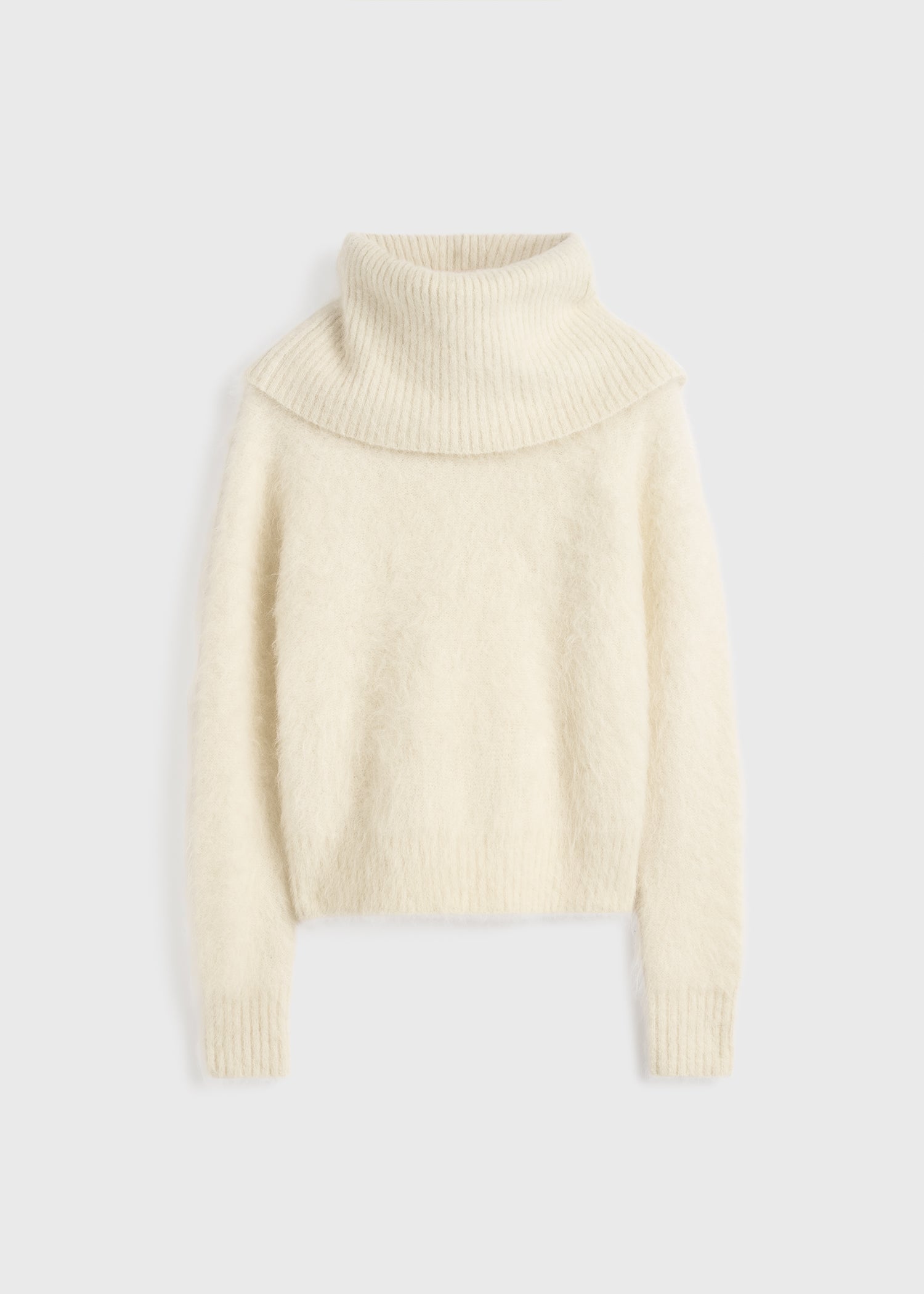FUNNEL ALPACA-BLEND KNIT