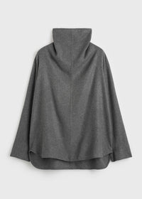 FUNNEL-NECK FLANNEL TOP