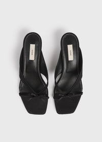 BOW SATIN SANDALS