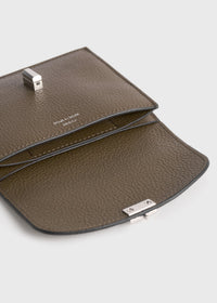 T-LOCK GRAINED-LEATHER CARDHOLDER