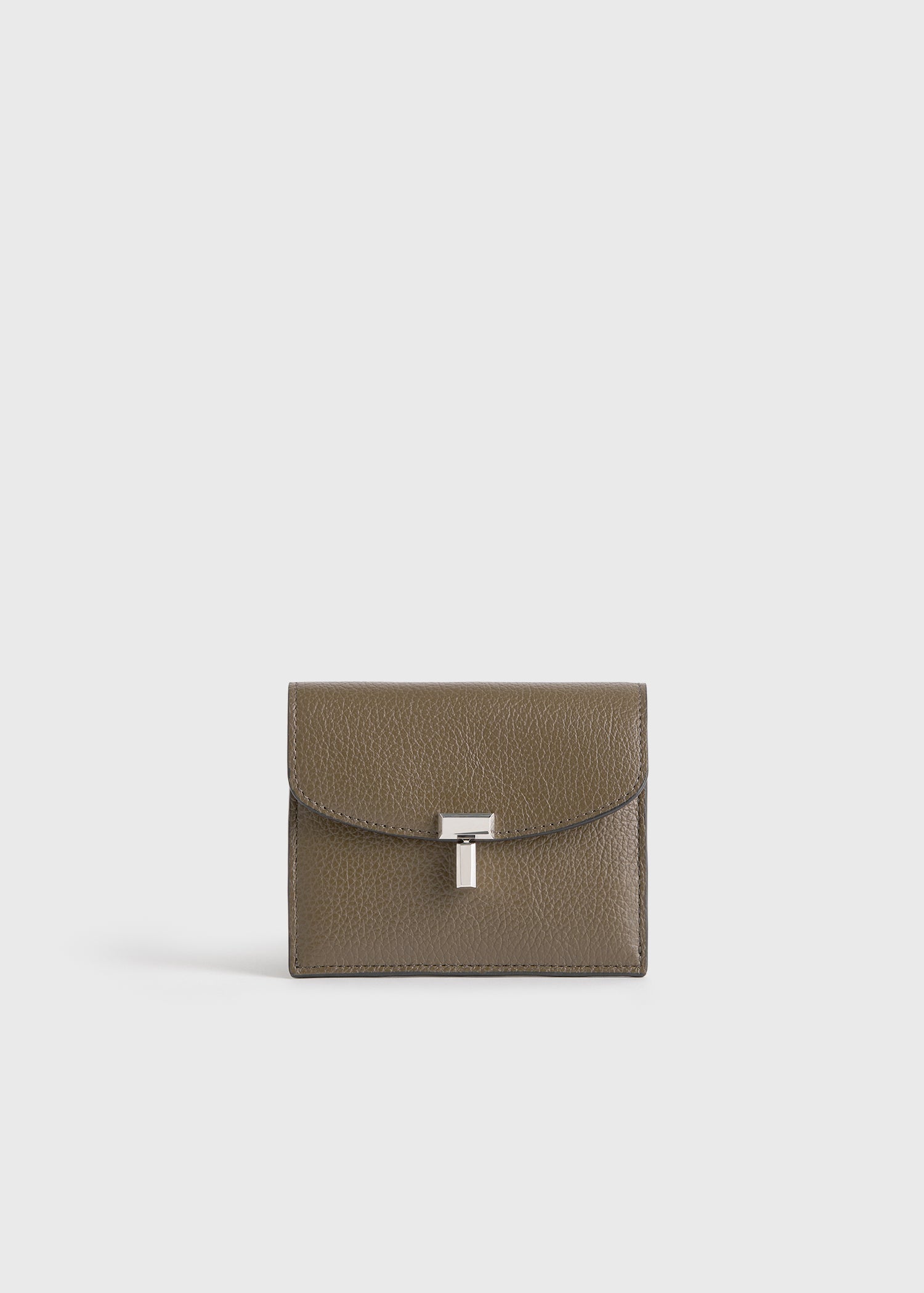 T-LOCK GRAINED-LEATHER CARDHOLDER
