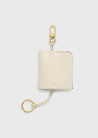 GRAINED-LEATHER KEYRING