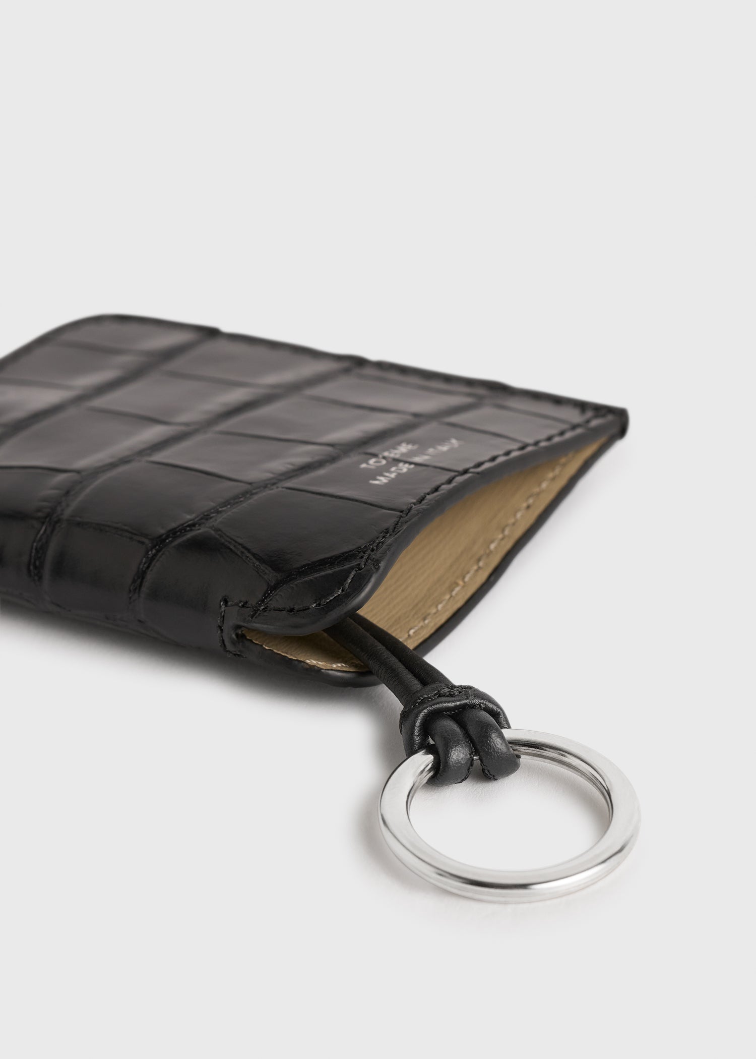 CROCO-EMBOSSED KEYRING