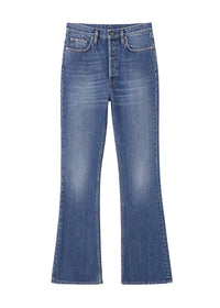 Pantalon à jambes évasées en denim - Mid Blue