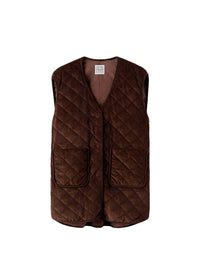 Veste sans manches matelassée - Saddle Brown
