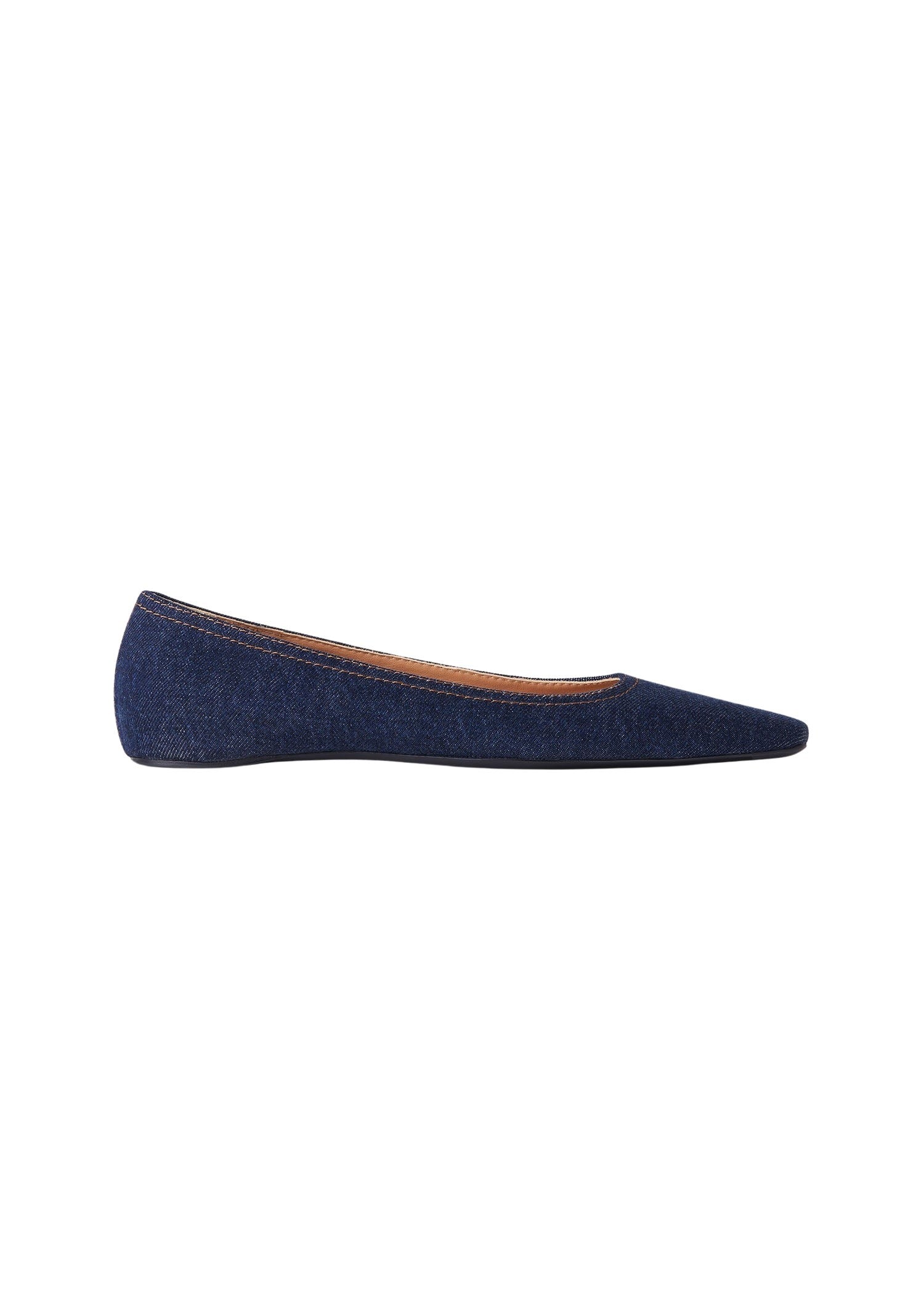 Denim ballerina shoes - Dark Indigo