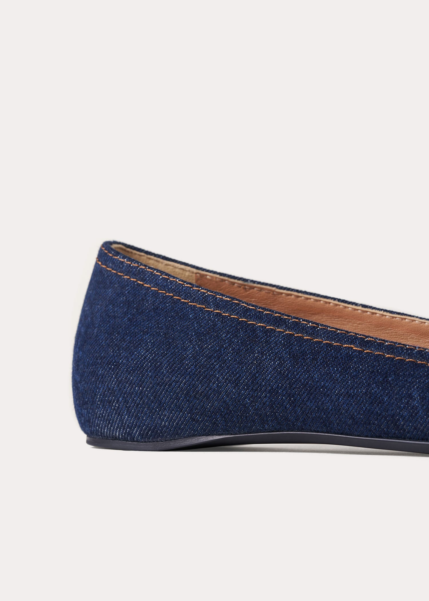 Denim ballerina shoes - Dark Indigo