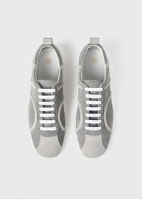 Baskets monogramme en cuir - Grey