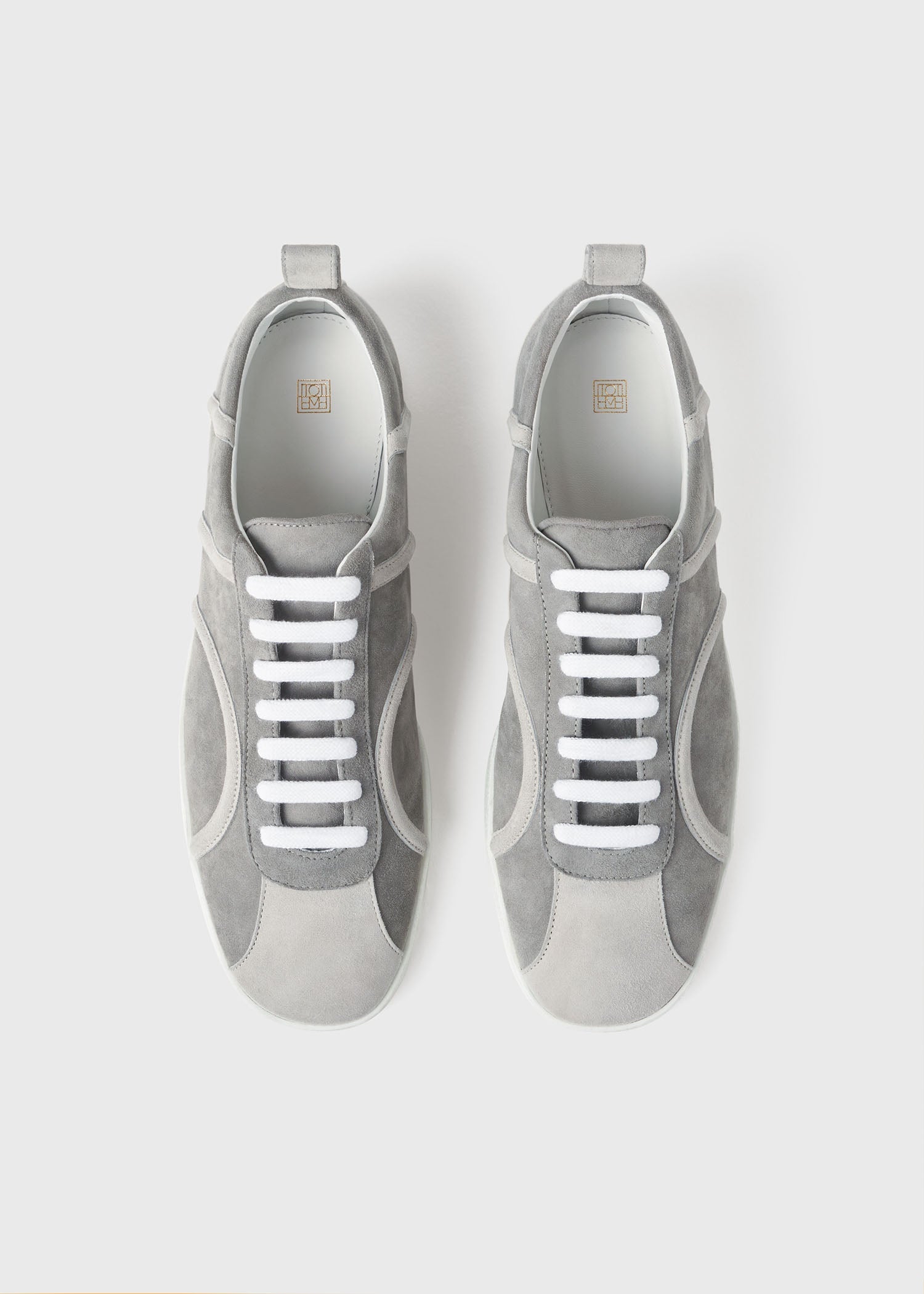Baskets monogramme en cuir - Grey
