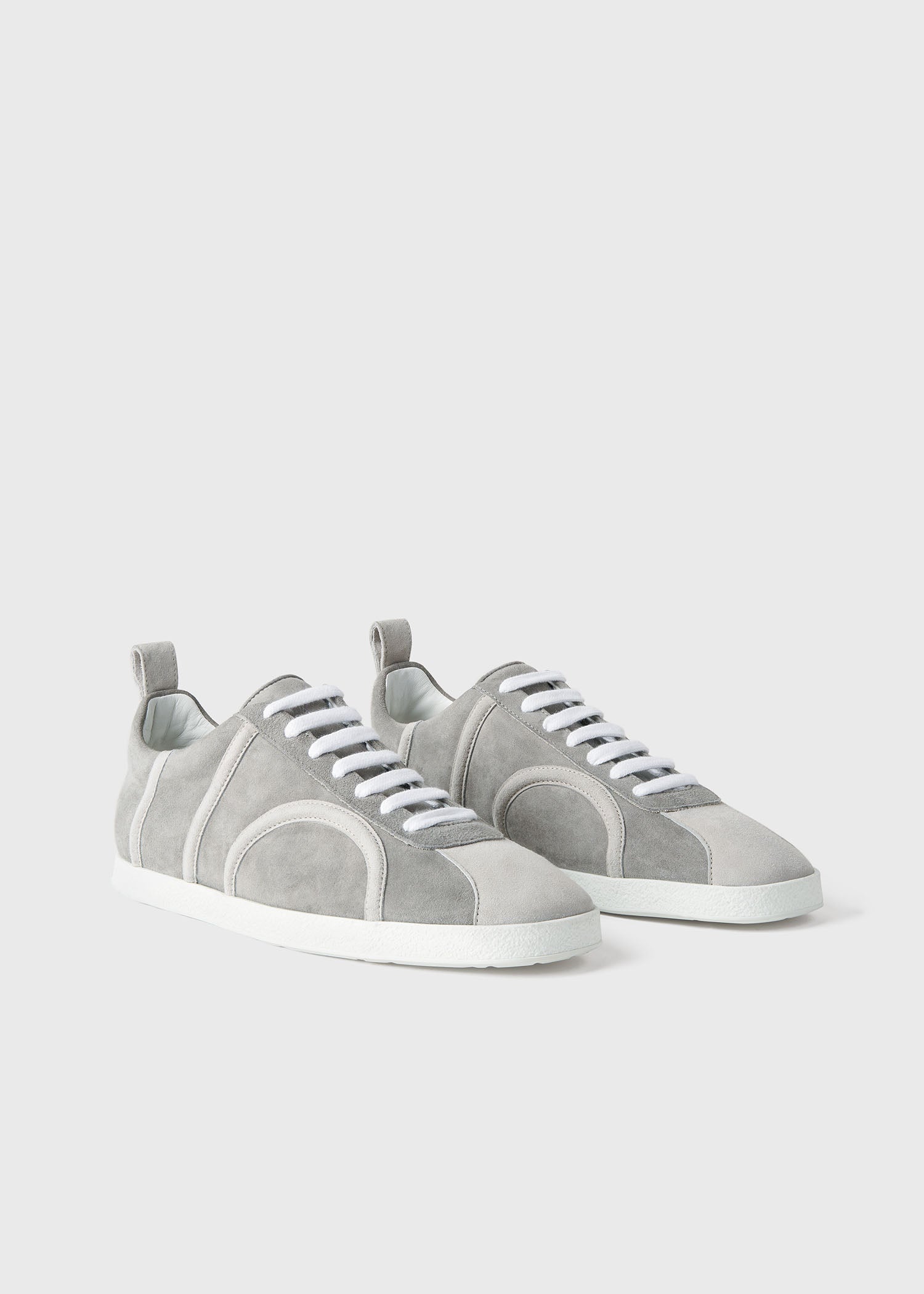 Baskets monogramme en cuir - Grey