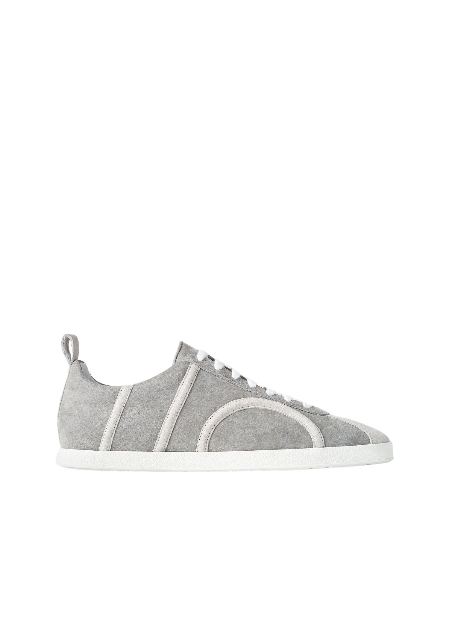 Baskets monogramme en cuir - Grey