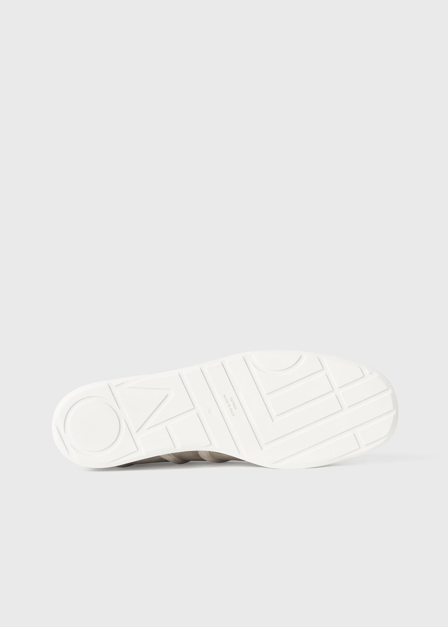 Baskets monogramme en cuir - Grey