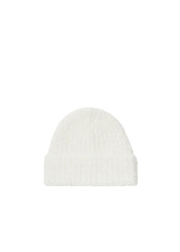 Bonnet tricoté en laine - Bone