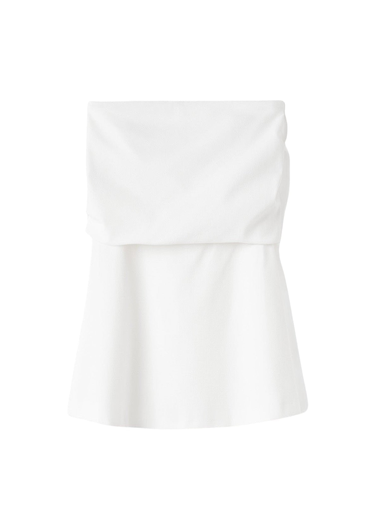 Wool-blend bandeau top - Bone