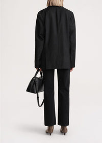 Blazer à double boutonnage en laine - Charcoal Melange