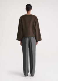 Pull trapèze en laine - Chocolate Melange