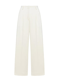 Pantalon à double plis en lin - Ecru