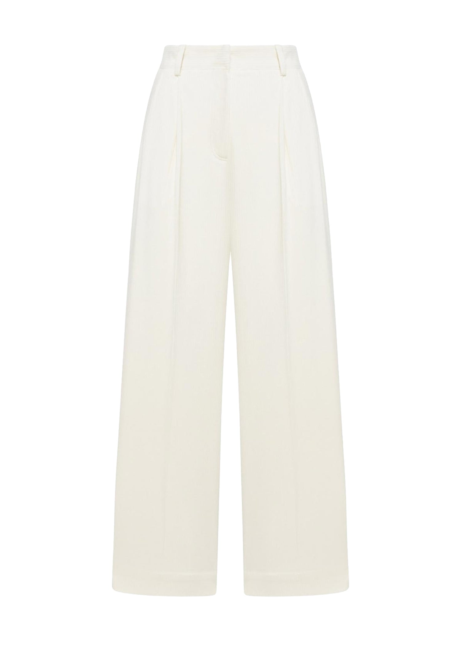 Pantalon à double plis en lin - Ecru