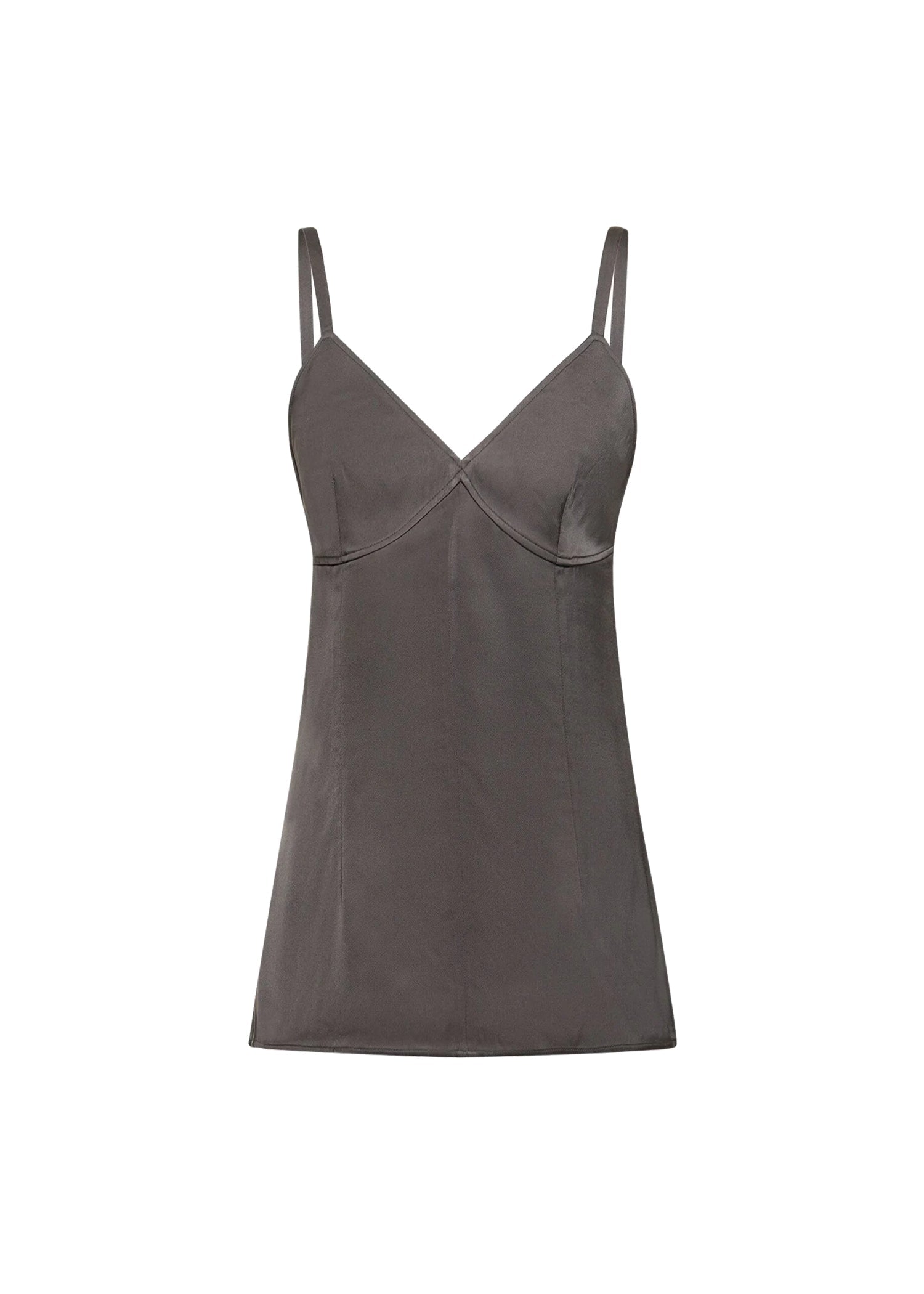 Satin cami tank top - Lead