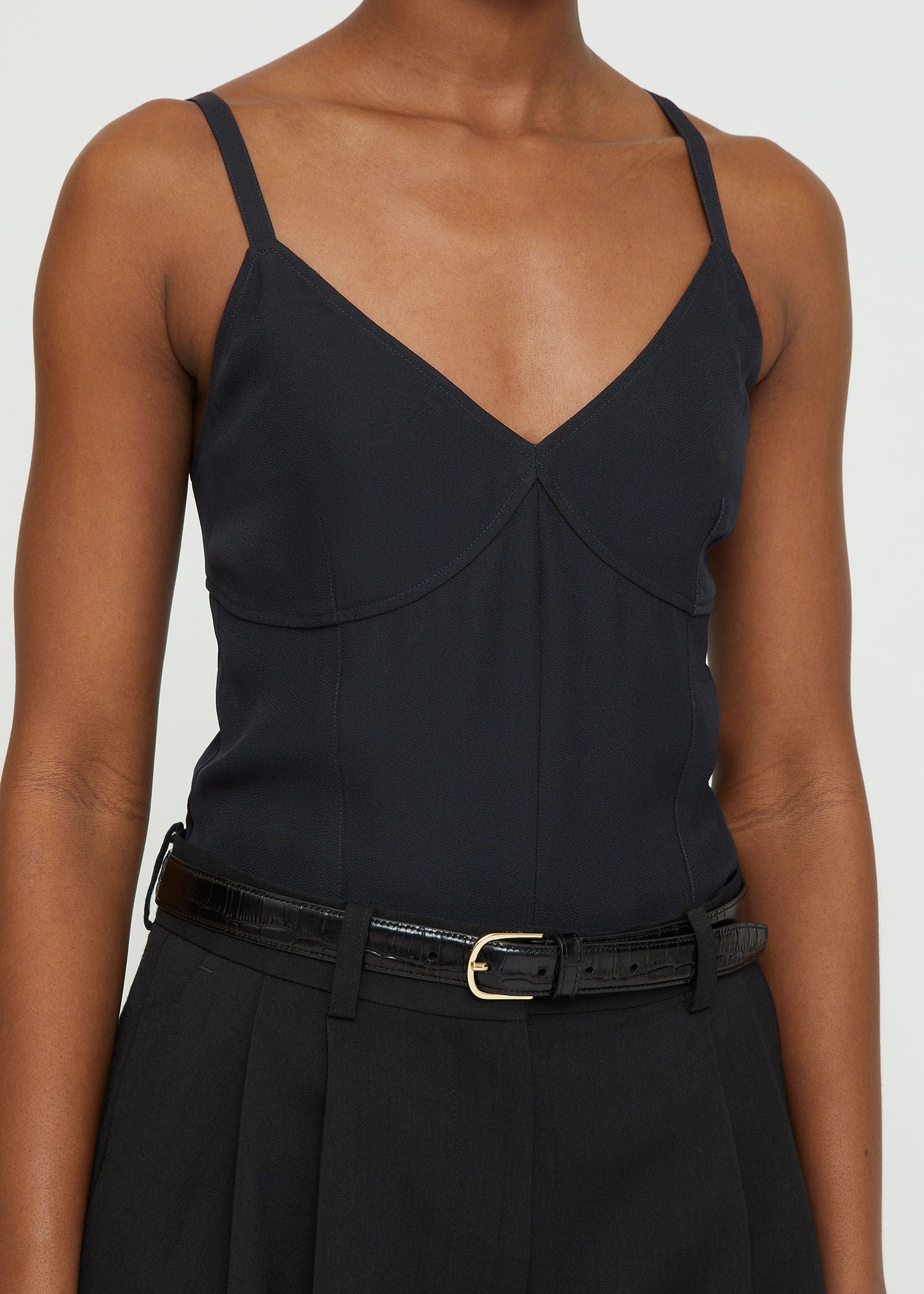 Débardeur Cami en satin - Navy