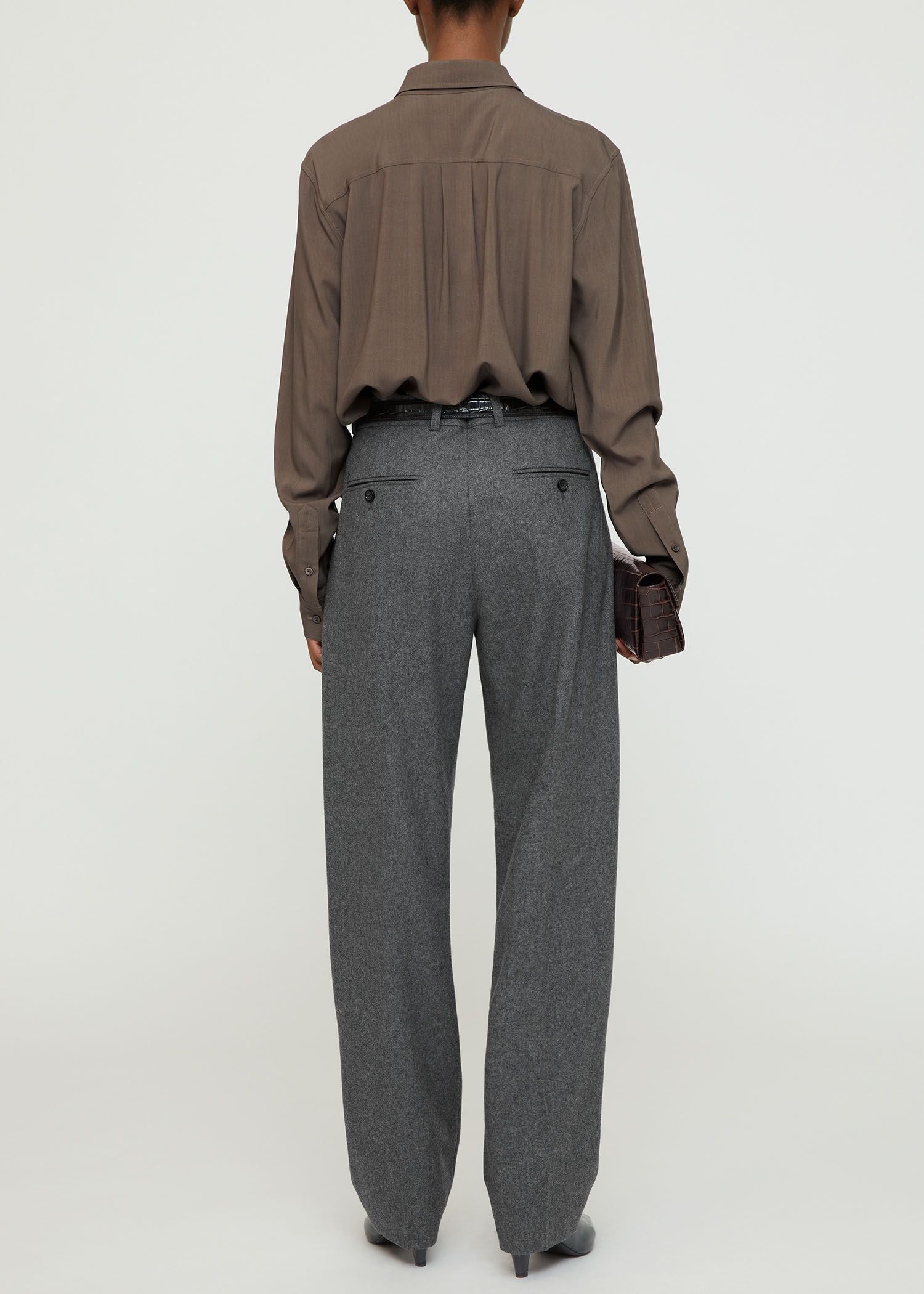 Chemise drapée à col bénitier - Ash