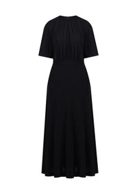 Long dress with flowing sleeves - Black