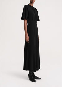 Long dress with flowing sleeves - Black