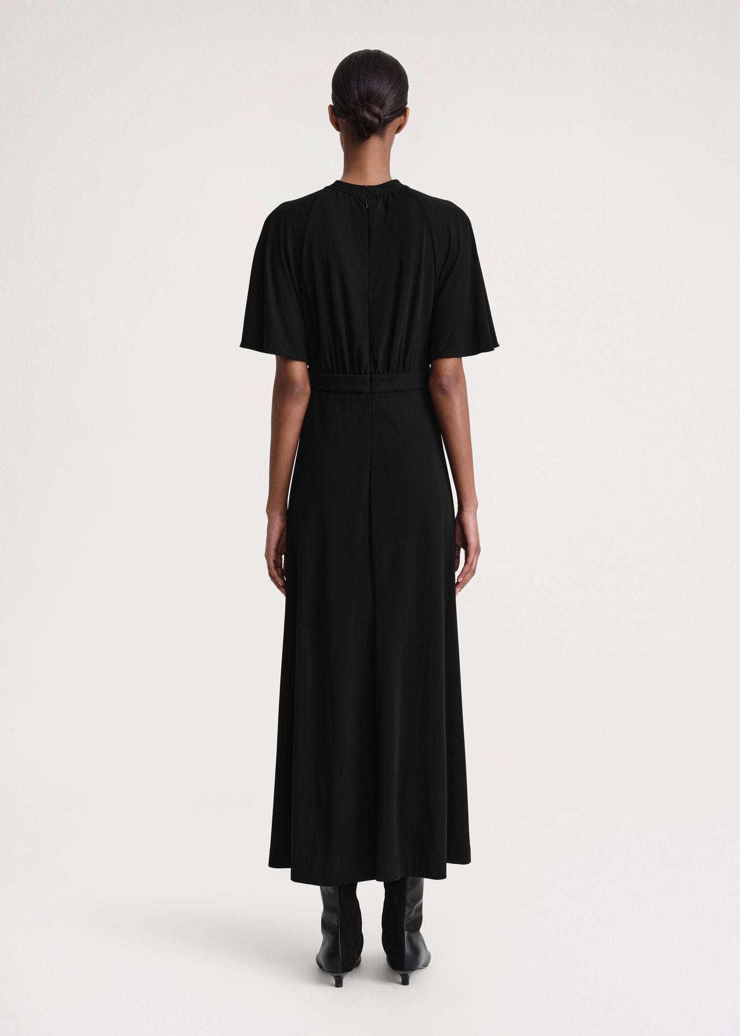 Long dress with flowing sleeves - Black