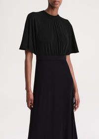 Long dress with flowing sleeves - Black