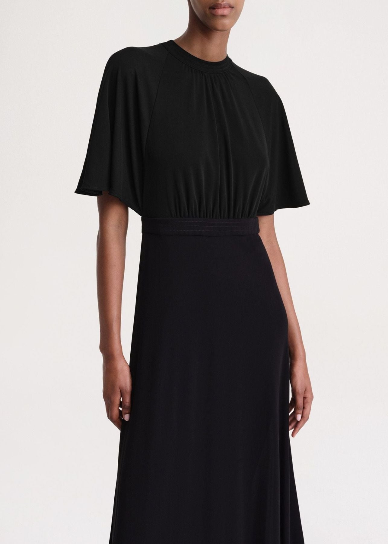 Long dress with flowing sleeves - Black