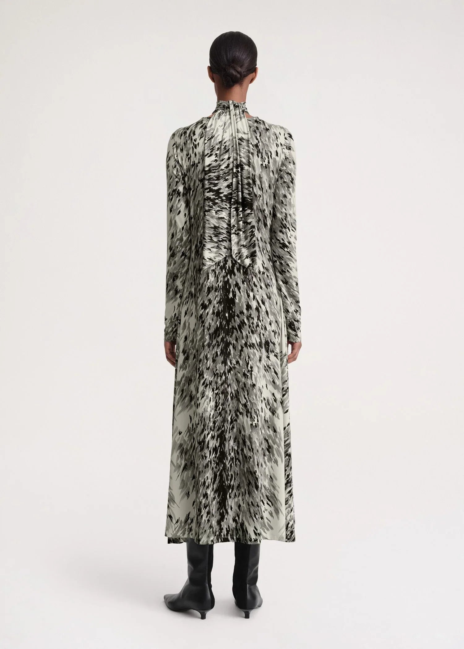 Robe en jersey imprimé fourrure - Grey