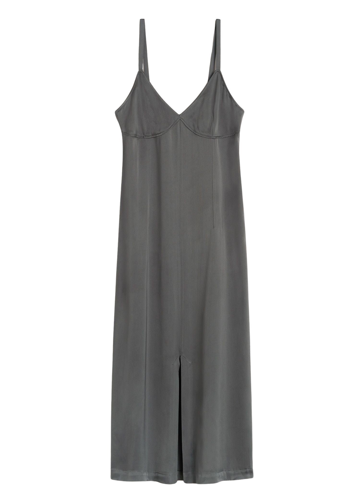 Robe courte Cami fendue en satin - Lead