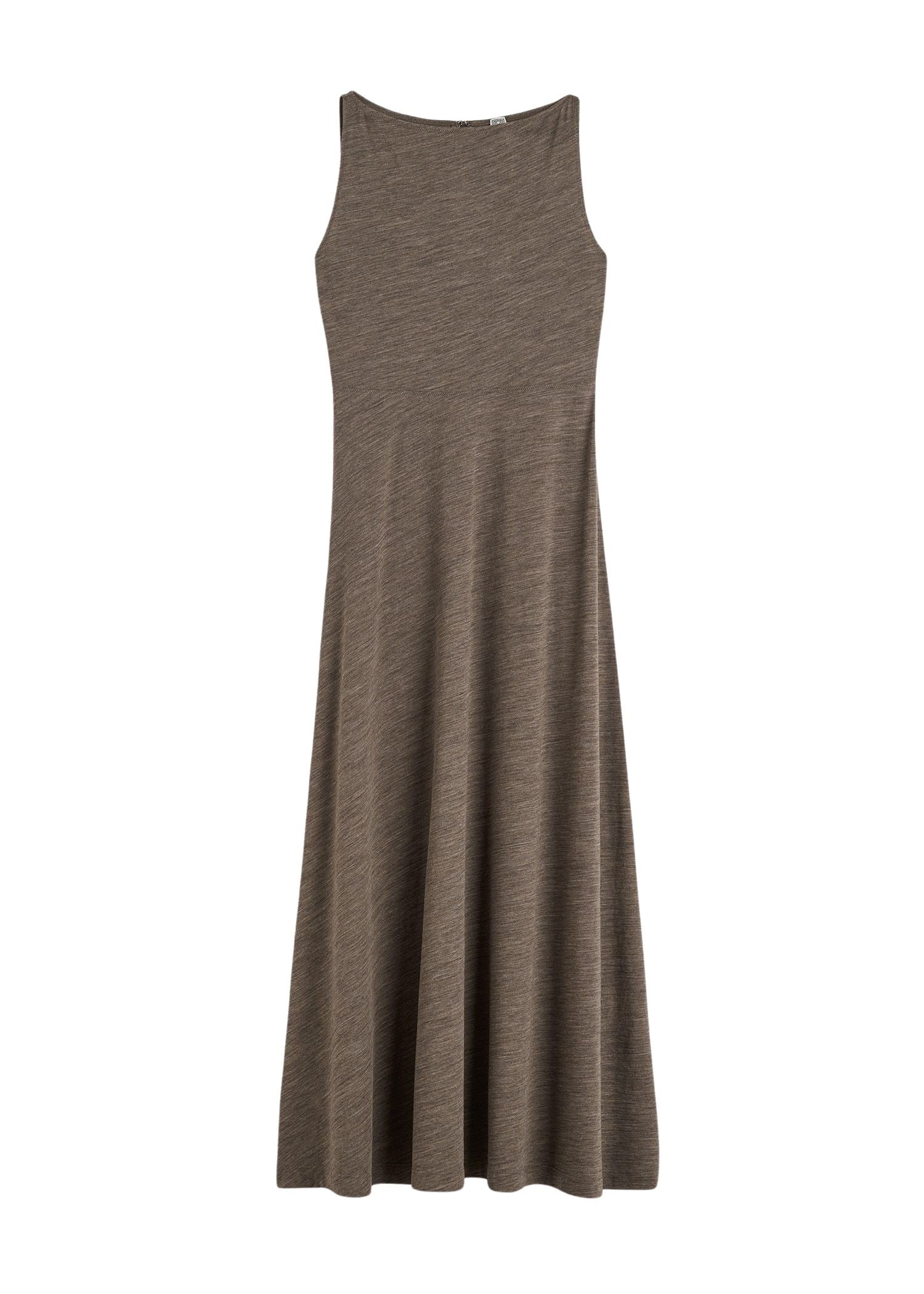 Robe midi à col bateau en laine - Oat Melange