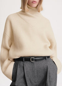 WRAPPED-NECK KNIT
