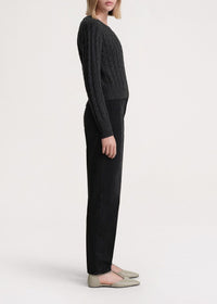 Pull tricoté en laine - Charcoal Melange